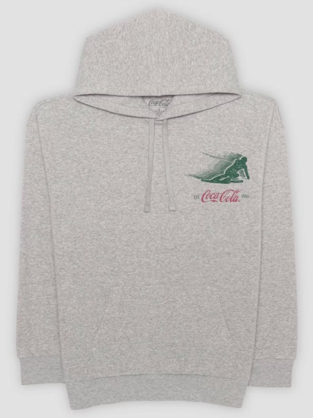 Men's Coca-Cola Ski Club Hoodie Sweatshirt - Heather Gray Medium